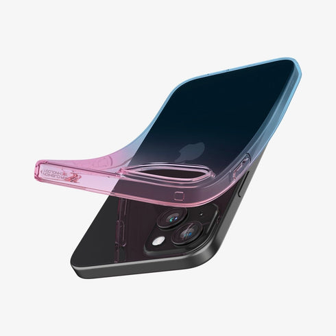 ACS06557 - iPhone 15 Pro Max Case Liquid Crystal in crystal clear showing the back